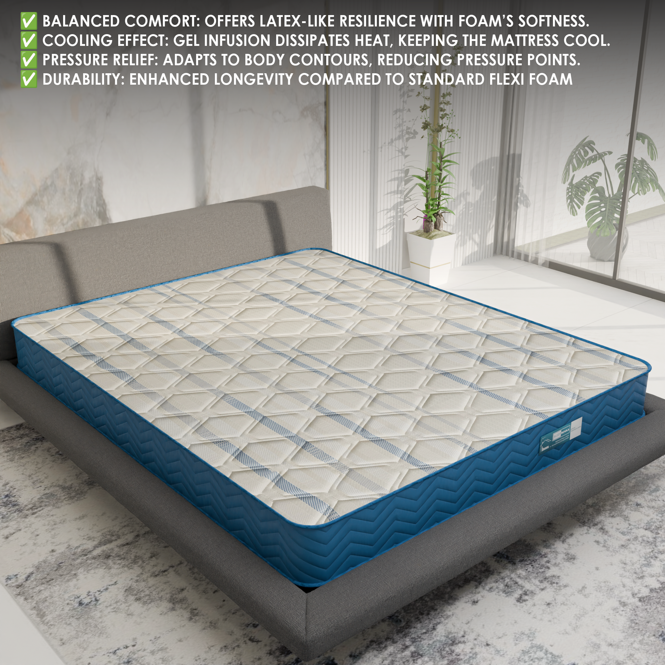 FreezeTech Ortho – Cool Gel Infused Hybrid Latex Orthopedic Mattress
