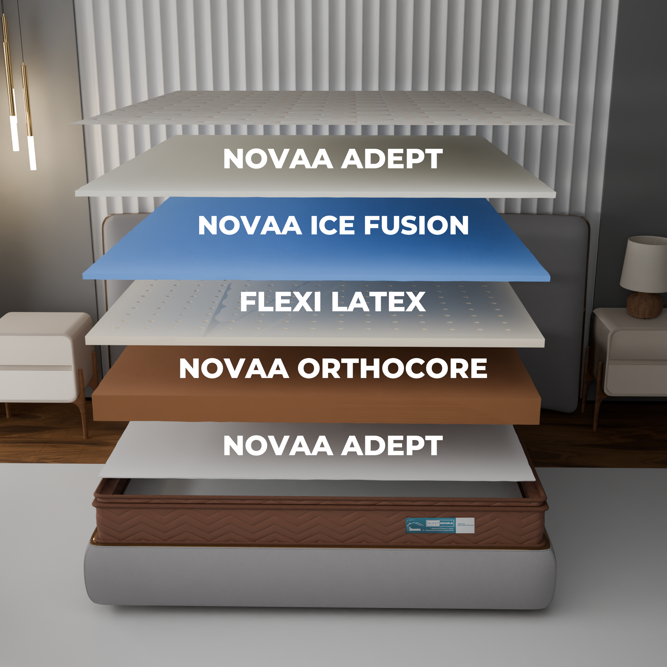 Elite Ortho Novaa Mattress – Natural Latex with Cool Gel & Orthopedic Support