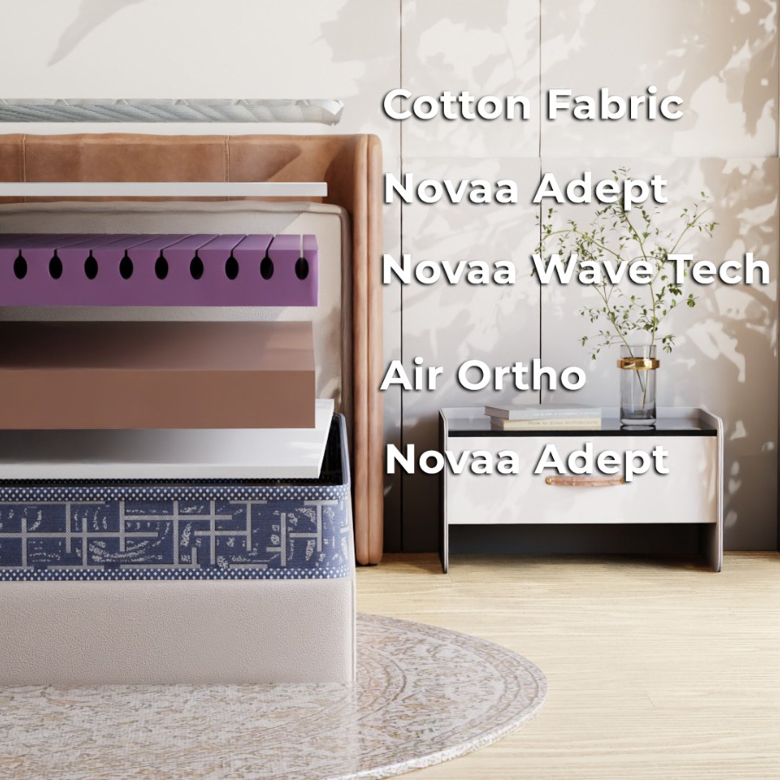 Freeze Tech Air Advanced Airflow Cooling Technology with Full-Zone Body Support & Contouring Comfort
