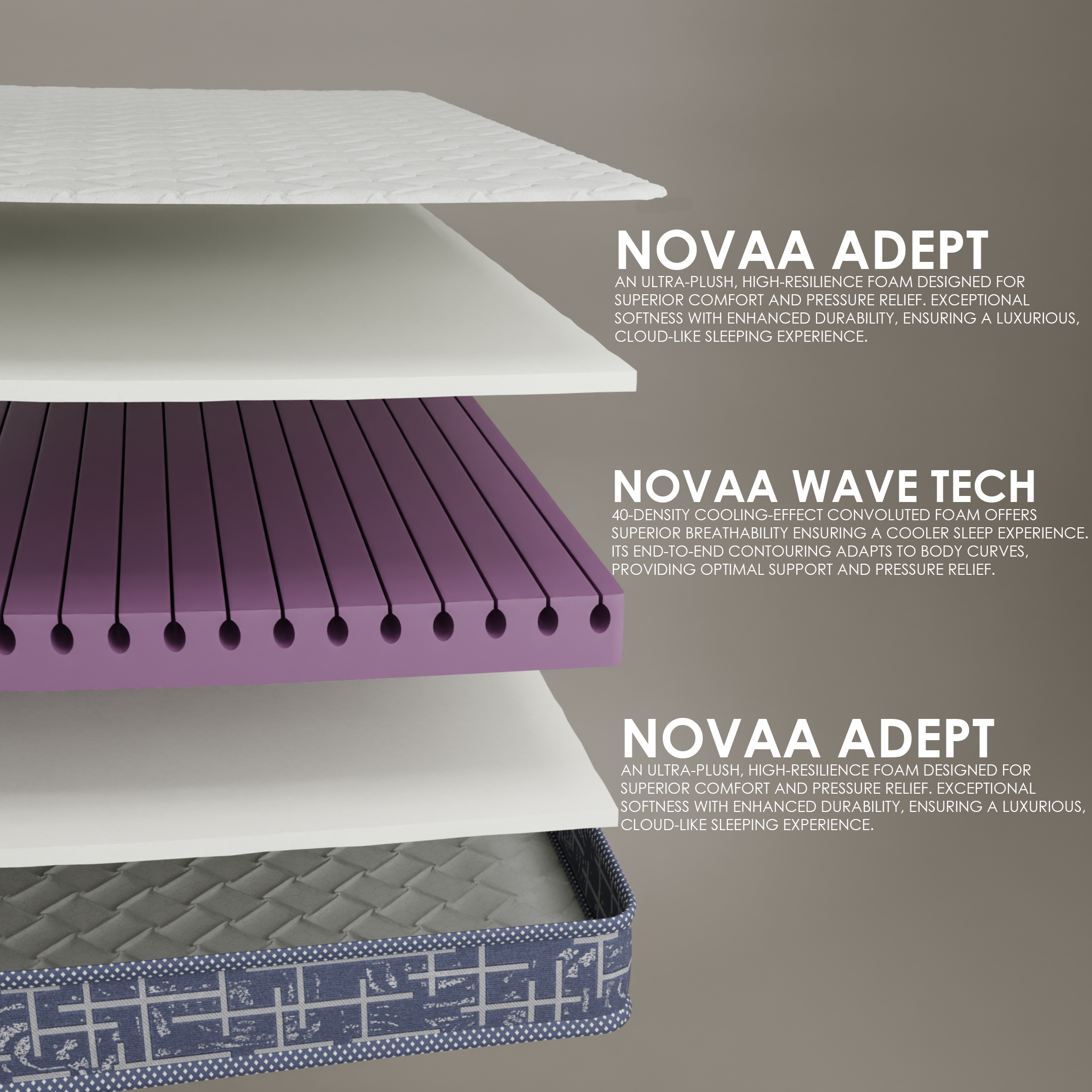 Freeze Tech Air Advanced Airflow Cooling Technology with Full-Zone Body Support & Contouring Comfort
