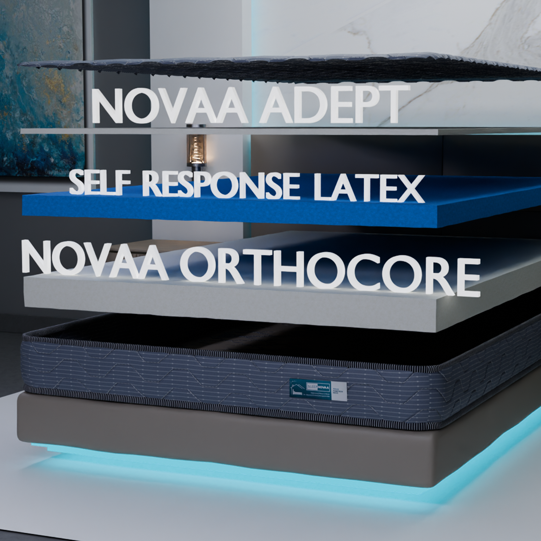 PureTech Wave Hybrid Latex Mattress with Cool Gel Technology