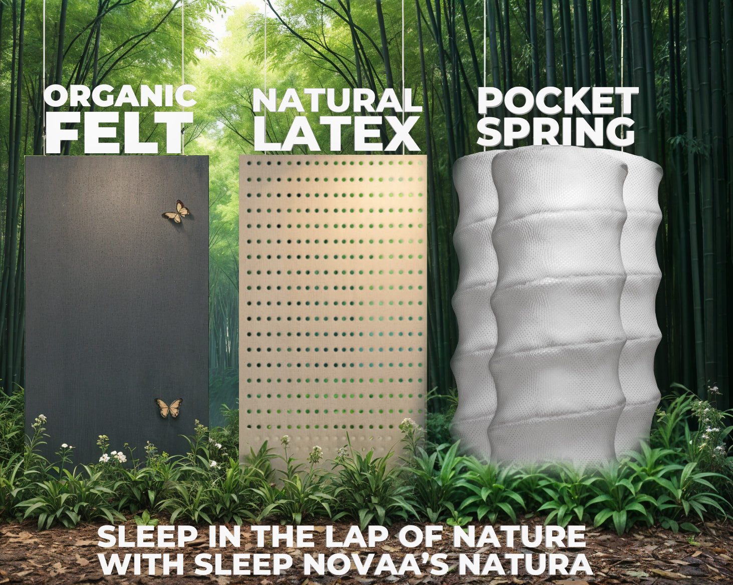 Natura – 100% Organic Pure Latex Mattress for Natural Comfort & Pressure-Free Sleep